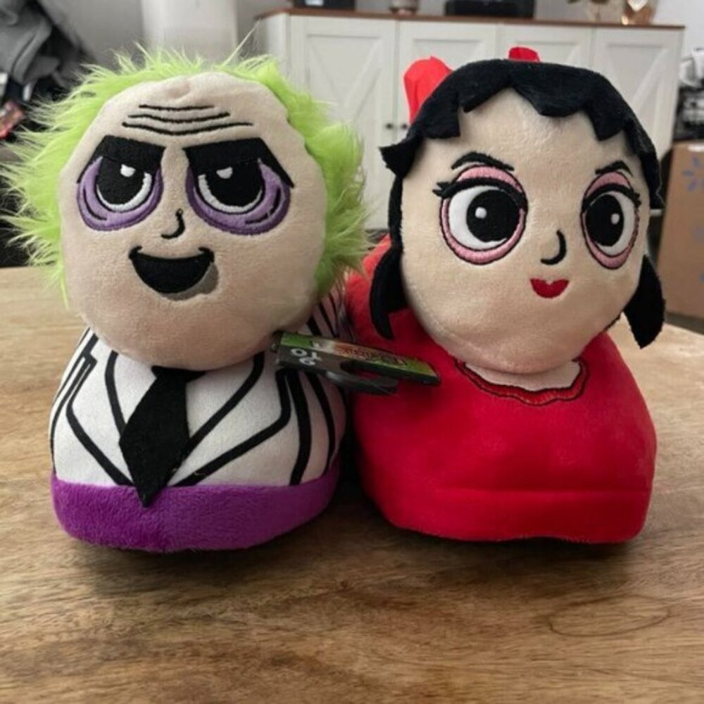 5/$20 NEW 9-10 Women's Beetlejuice & Lydia Slippers - Picture 2 of 5